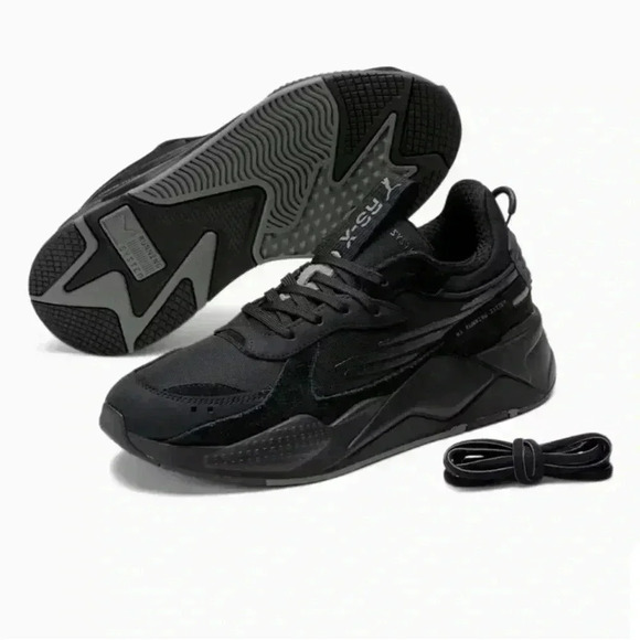 Puma RS-X PEB Sz 5.5 Boys Black Sneakers Casual Shoes Platform‎ - Picture 1 of 7